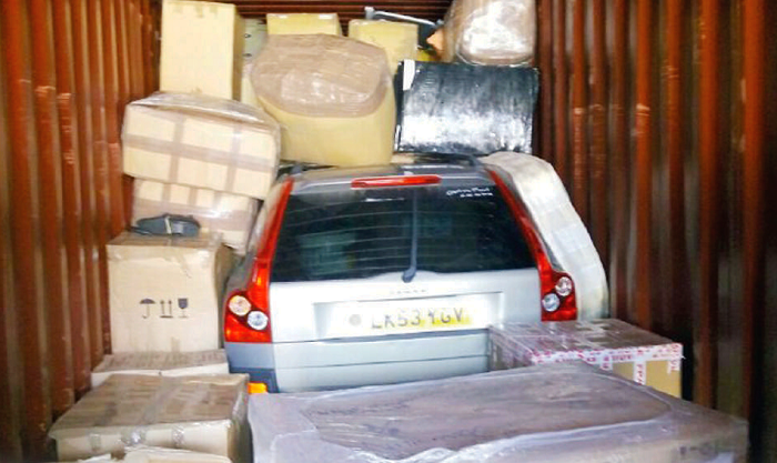 Some of the items win the container